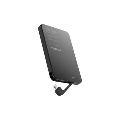 Momax 1-Power F.Pass⁺ Magnetic Battery Pack With Built-In Cable 5000mAh Power Bank