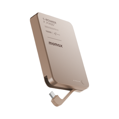 Momax 1-Power F.Pass⁺ Magnetic Battery Pack With Built-In Cable 10000mAh Power Bank