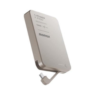 Momax 1-Power F.Pass+ 10000mAh 磁力带线流动电源 移动电源