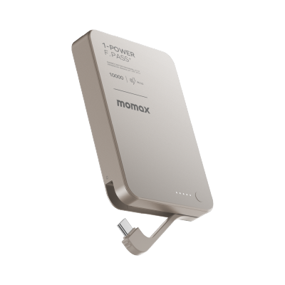 Momax 1-Power F.Pass⁺ Magnetic Battery Pack With Built-In Cable 10000mAh Power Bank