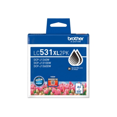 BROTHER 兄弟 LC531XL2PK 黑色墨盒套装