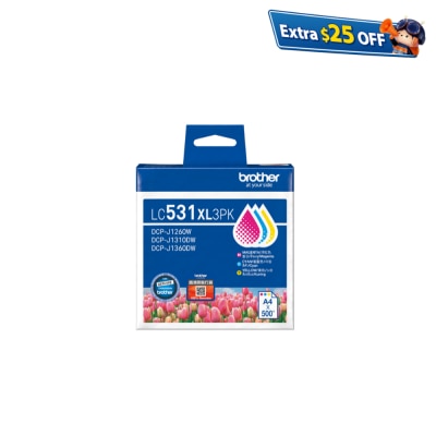 BROTHER 兄弟 LC531XL3PK 高容量彩色墨盒 优惠装