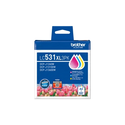 BROTHER LC531XL3PK High Yield Colour Ink Value Pack