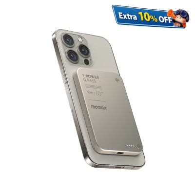 Momax IP129 1-Power Q.Pass 5000mAh Qi2 磁吸流动电源