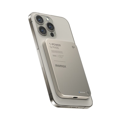 Momax IP129 1-Power Q.Pass 5000mAh Qi2 磁吸流动电源