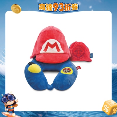 NINTENDO 任天堂 - 官方授權專利Super Mario 3D連帽充氣枕