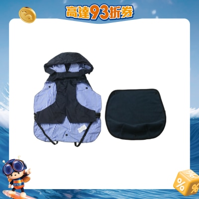 One for Pets - 全天候宠物双层防水雨衣外套-海军蓝色-XL