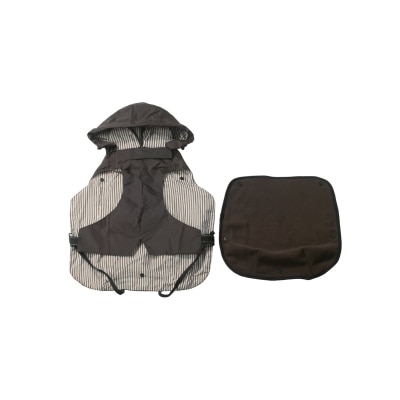 One for Pets - 全天候宠物双层防水雨衣外套-棕色-L