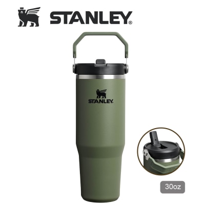 Stanley STANLEY 30OZ ICEFLOW FLIP STRAW 系列真空保直饮冷瓶 - DRIED PINE