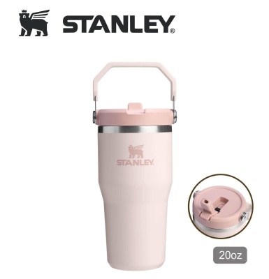 Stanley STANLEY 20OZ ICEFLOW FLIP STRAW 系列真空保直饮冷瓶 - ROSE QUARTZ
