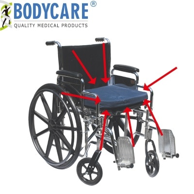 Bodycare 凝膠/泡膠輪椅座墊16"X20"X2"