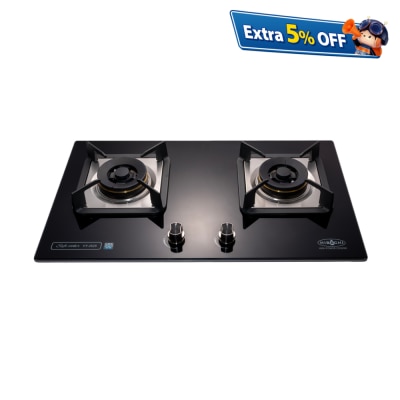 Hibachi HY-2628TG “Lotus Flame” Double Burner Built-in Hob (TG)(2628) Built in Gas cooker
