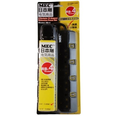MEC 日本剛 4插位獨立開關電拖板 電源拖板