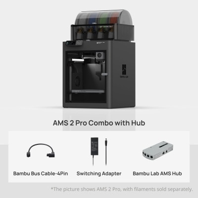 Bambu Lab P1S AMS 2 Pro Combo with Hub 3D Printer Global Version