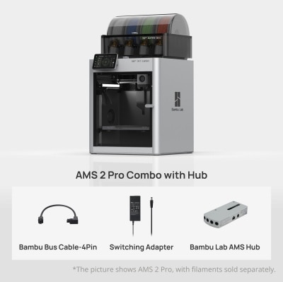 Bambu Lab X1C AMS 2 Pro Combo with Hub 3D Printer Global Version