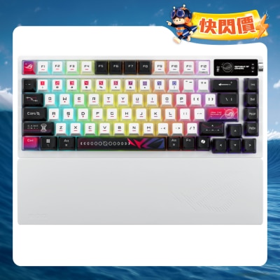 ASUS - ROG Azoth X 75% Custom Gaming Keyboard - Snow V2 Switch