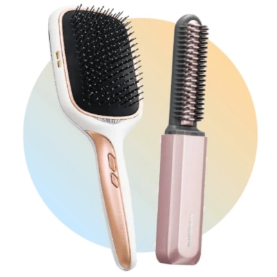 Koizumi 正负离子美髮梳及无线浏海梳 (粉红色) 美髮x造型 双效套装