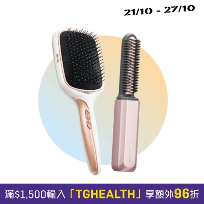 Koizumi 正负离子美髮梳及无线浏海梳 (粉红色) 美髮x造型 双效套装 image