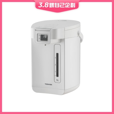 TOSHIBA 東芝 TP-50DRUHK(W) 5公升電熱水瓶，採用醫療級SUS 316L不銹鋼內鍋
