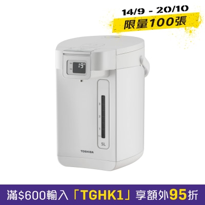 TOSHIBA 东芝 TP 50DRUHK(W) 5升电热水壶，采用医疗级SUS 316L不锈钢内胆 image