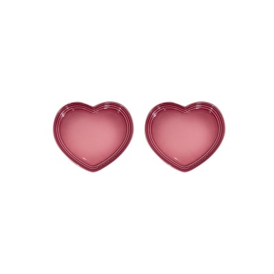Le Creuset Set of 2 Large Heart Plate 23CM Rose Quartz