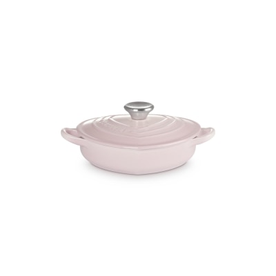 Le Creuset 心型珐琅铸铁浅底锅 20厘米 Shell Pink