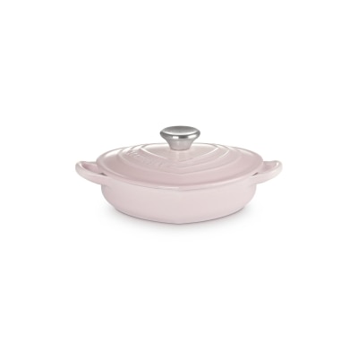 Le Creuset - 心型珐琅铸铁浅底锅 20厘米 Shell Pink
