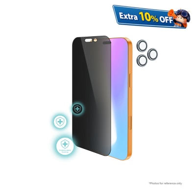 FASE iPhone 17 ProMax Lens protector + Privacy Screen Protector (with antimicrobial coating)
