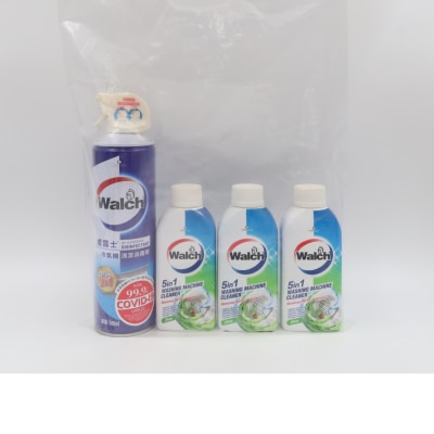WALCH - Walch 5in1 Washing Machine Cleaner Pine 250ml*3 + Walch Air Conditioner Disinfectant 500ml