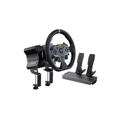 Moza Racing 魔爪 R5 直驅方向盤套裝 ( 5.5nm基座+ES方向盤+SRP Lite雙腳踏+桌面夾)
