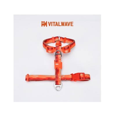 VITAL WAVE Gradient Peaks H-shaped Pet Chest Strap-ORANGE(M）