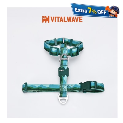 VITAL WAVE 漸變山海印花織帶工字型胸背帶