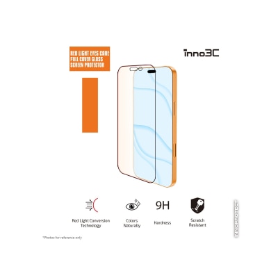 inno3C 創品 - iPhone 17 Pro Max 紅光護眼全覆蓋玻璃螢幕保護貼