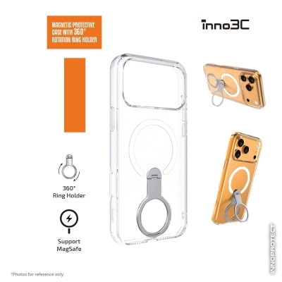inno3C Magnetic Protective Case with 360° Rotation Holder for iPhone 17 Pro