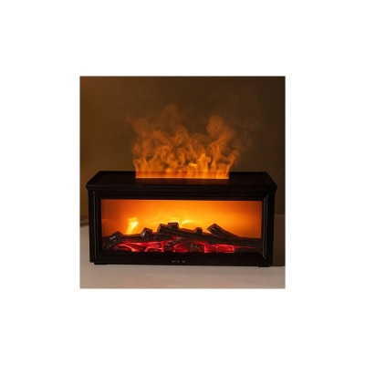 Mibeli - HY05 280ml Simulated Charcoal Fireplace Aroma  Humidifier
