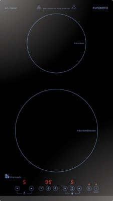 Garwoods EC-7260IC (Kera Black) 288mm Two-zone Induction Cooker (Series 7 Domino) Built in Induction cooker