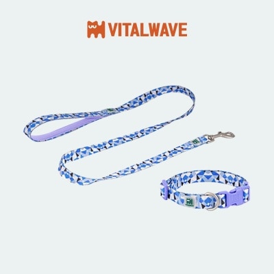 VITAL WAVE Diamond Gleam Collar & Dog Leash Two-Piece Set