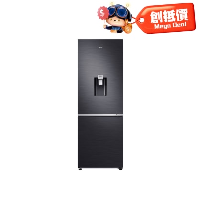SAMSUNG RB30F4181B1/SH Bottom Mounted Freezer with All Around Cooling and Water Dispenser 284L Black Fridge