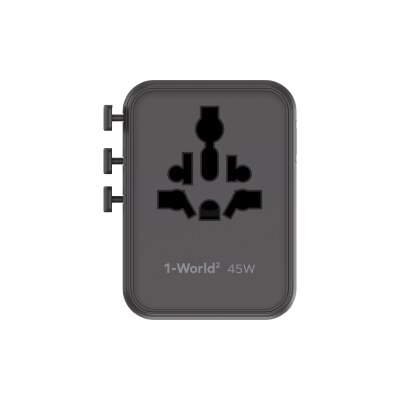 Momax - 1-World2 45W 5-插口雙AC旅行充電插座 - UA31