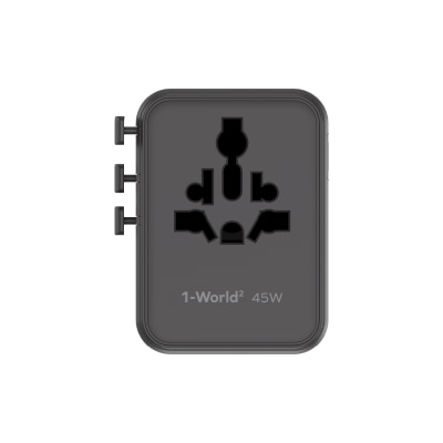 Momax 1-World2 45W 5-插口雙AC旅行充電插座 - UA31