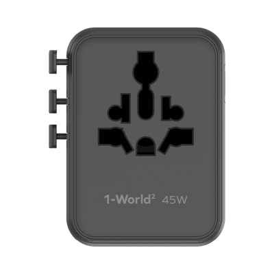 Momax 1-World2 45W 5-插口雙AC旅行充電插座 - UA31