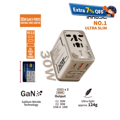 inno3C 创品 i-45WC 45W GaN 4输出旅行转换插头