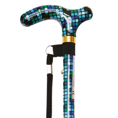 愛意達 折叠式手杖/拐杖 (花紋)