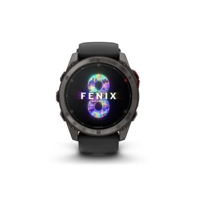 Garmin Fenix 8 51mm MicroLED Sapphire Carbon Gray DLC Titanium with Black Silicone 智能手錶