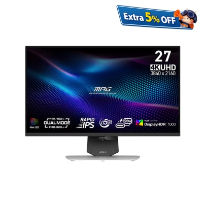 MSI 微星 MPG 274URDFW E16M 27" MiniLED 4K 160Hz/FHD 320Hz 双模 电竞显示屏