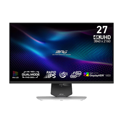 MSI 微星 MPG 274URDFW E16M 27" MiniLED 4K 160Hz/FHD 320Hz 双模 电竞显示屏