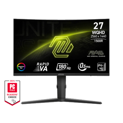 MSI 微星 MAG 275CQRF QD E2 27" Rapid VA 180Hz 量子点曲面 电竞显示屏