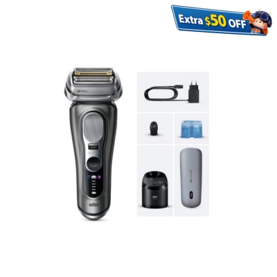 BRAUN 百灵 Series 9 9675cc PRO+ 乾湿两用电鬚刨连自动清洗座+无线充电盒