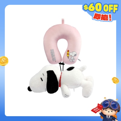 VIPO - Snoopy Travel Pillow - Pink