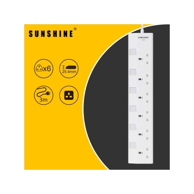 Sunshine - 六位獨立開關安全拖板